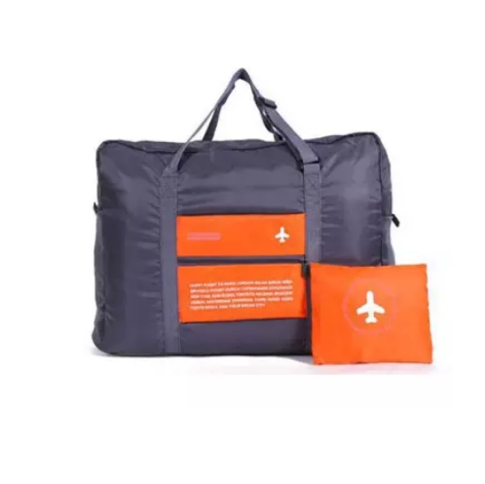 Orange and gray travel weekend duffel hockey gym carryon hospital bag